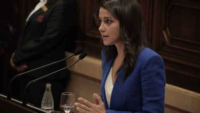 La líder catalana de Ciudadanos, Inés Arrimadas, en el Debate de Política General que se celebra en el Parlamento catalán / CG