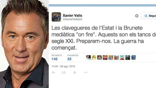 Tuit del periodista de TV3 Xavier Valls