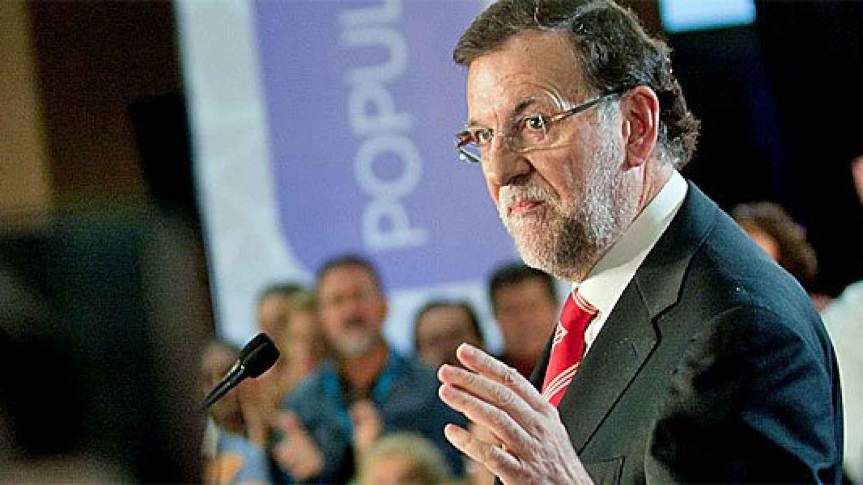 El presidente del Gobierno, Mariano Rajoy, en Barcelona