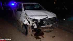 Estado en el que quedó el coche del conductor acusado de matar a dos motoristas en Lleida / MOSSOS