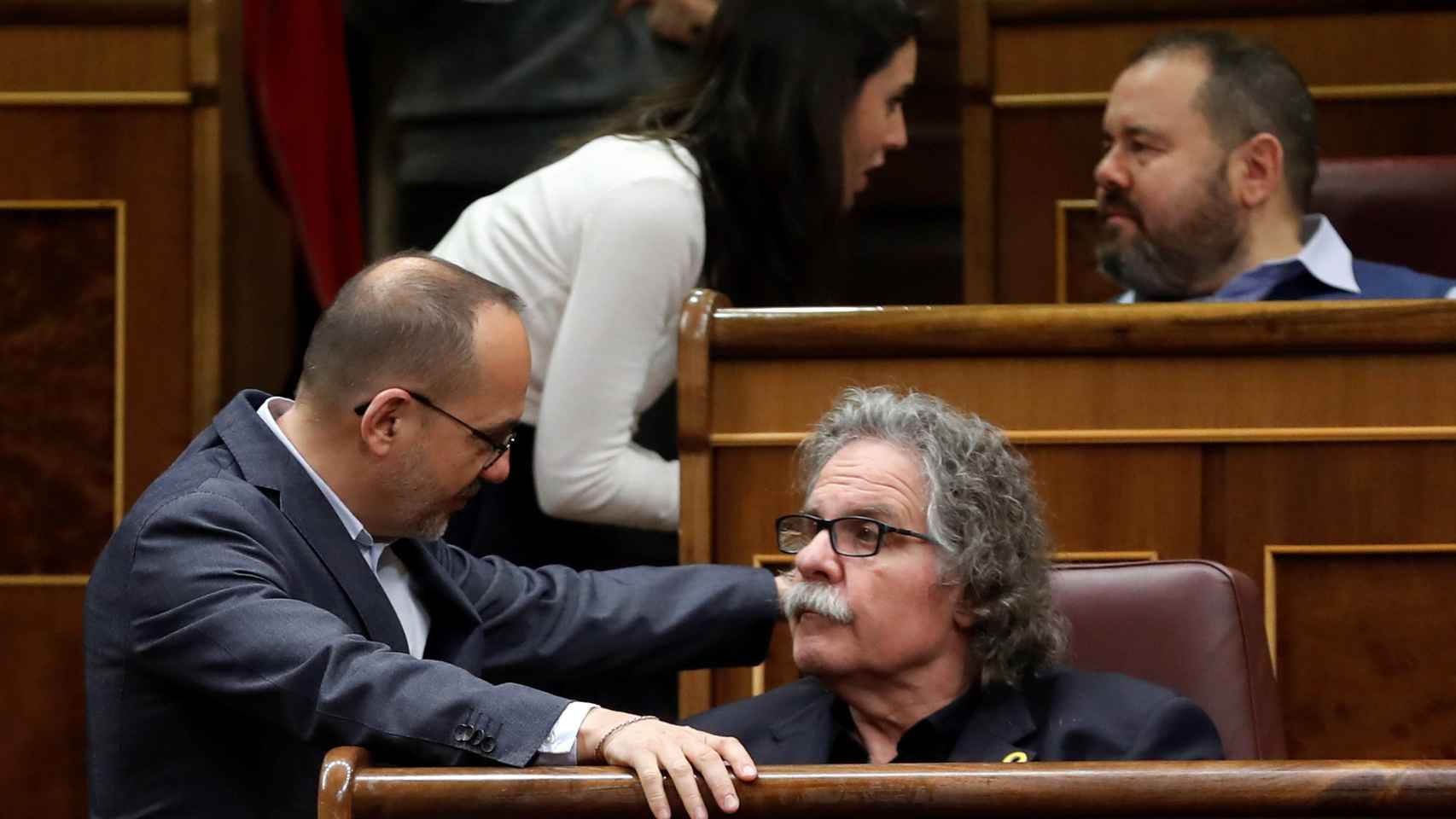 Carles Campuzano (PDeCAT) y Joan Tardà (ERC) dieron la peor noticia a Sánchez: votaron en el Congreso junto a PP y Cs el rechazo a los Presupuestos / EFE