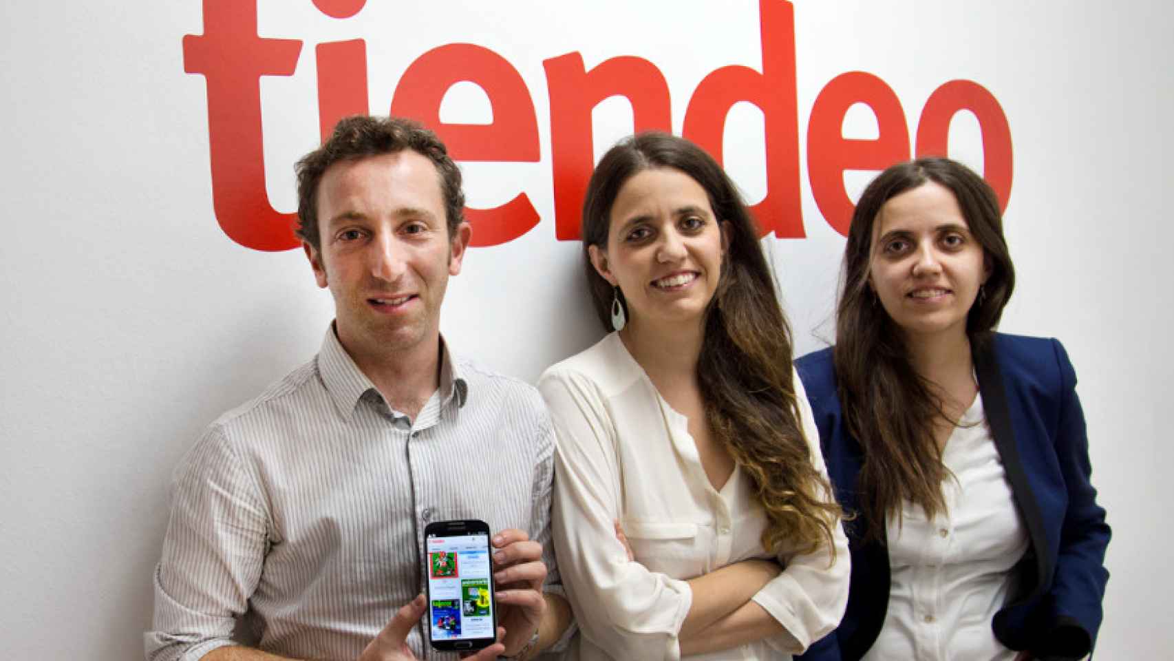 Los fundadores de Tiendeo, Jonathan Lemberger, Eva Martín y María Martín, en una imagen de archivo / CG