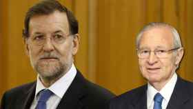 Mariano Rajoy (i), presidente del Gobierno en funciones, y Miquel Valls (d), presidente de la Cámara de Comercio de Barcelona. / FOTOMONTAJE CG