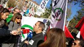 Manifestación de trabajadores en contra de los despidos en las empresas del Grupo Tragsa.