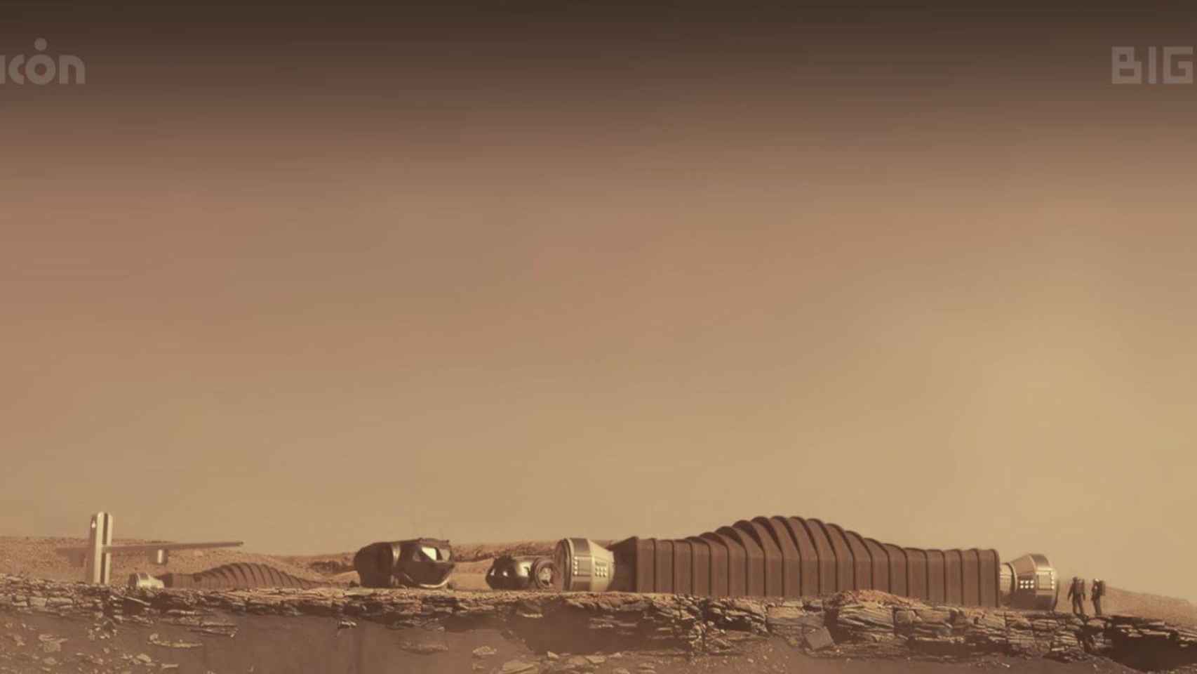 Representación visual en Marte del concepto 'Mars Dune Alpha' / EP