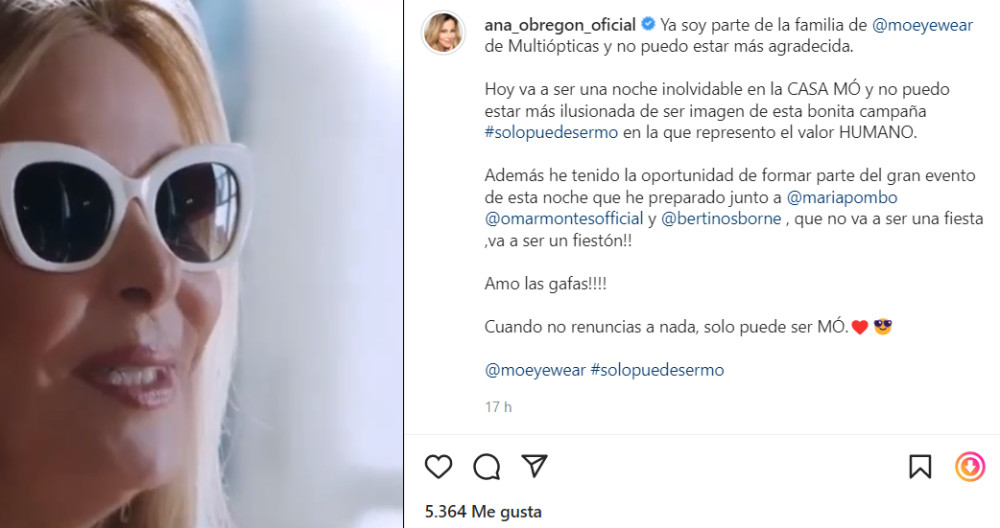 Publicación de Ana Obregón en Instagram / @ana_obregon_oficial