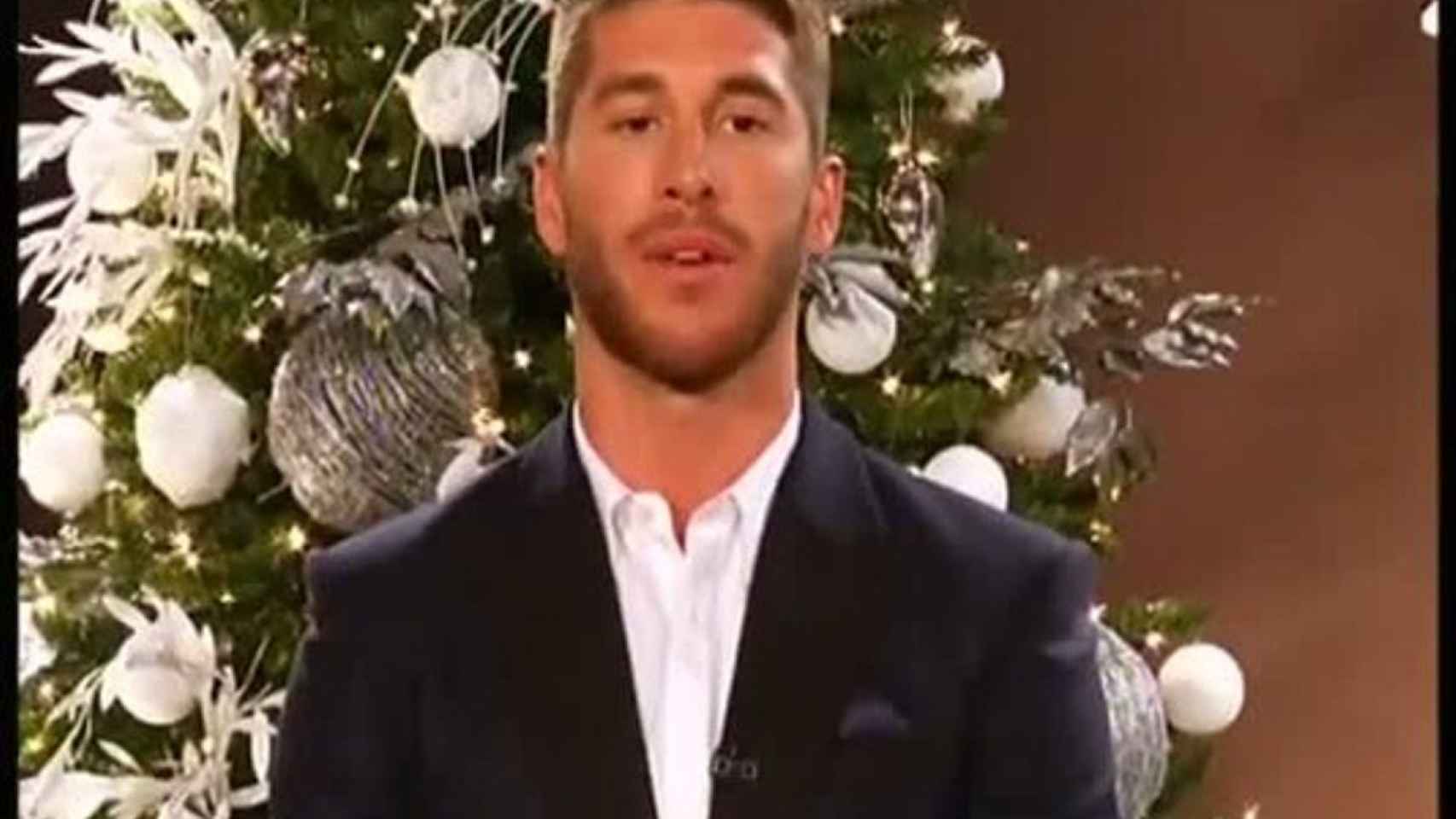Sergio Ramos felicita las Navidades desde el Real Madrid