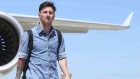 Leo Messi en el aeropuerto /  INSTAGRAM