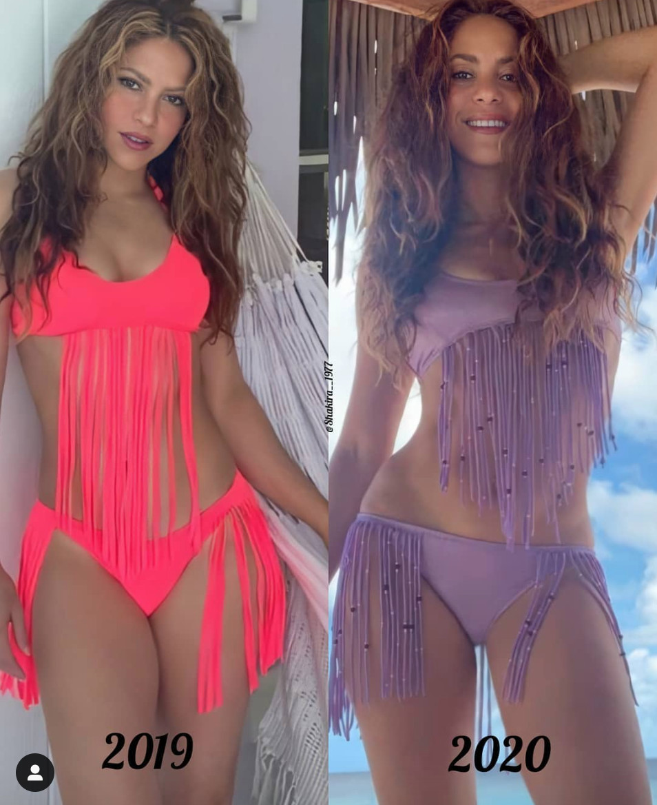 Shakira en 2019 y en 2020