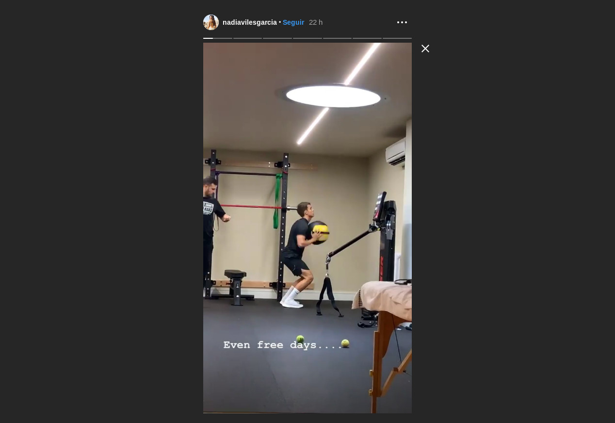 Denis Suárez en el gimnasio / Instagram