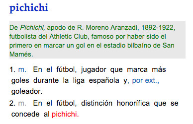 Pichichi definicion