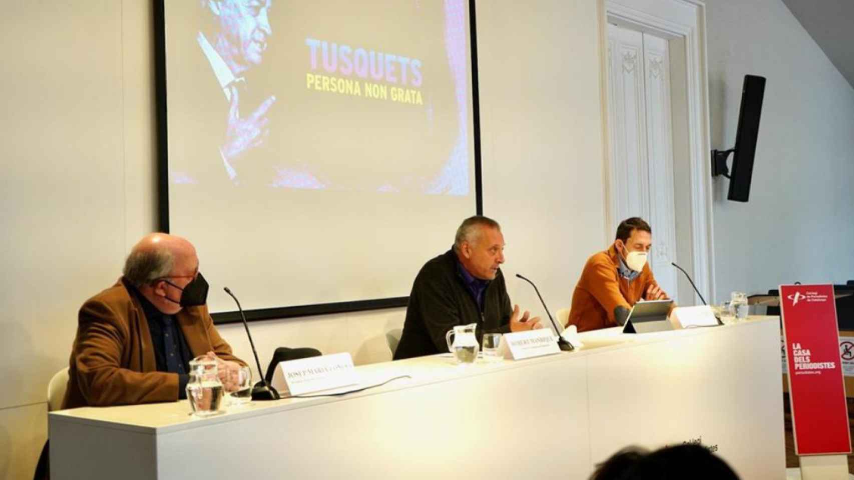 Imagen de la presentación de impulsores de 'Trasparència Blaugrana' / EP