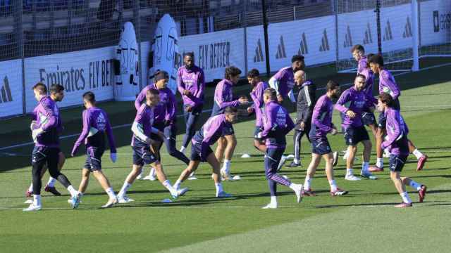 El Real Madrid entrena en Valdebebas antes del derbi ante el Atlético / EFE