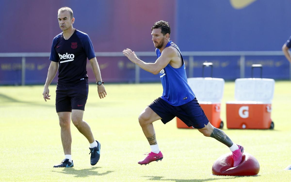 Messi entrenando duro / FC Barcelona