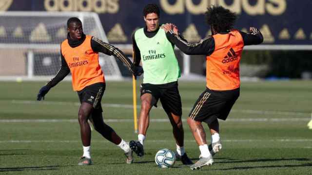 Marcelo y Mendy, en un entrenamiento del Real Madrid | RM
