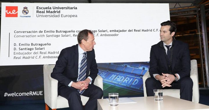 Butragueño y Solari en la Universidad del Real Madrid / EFE