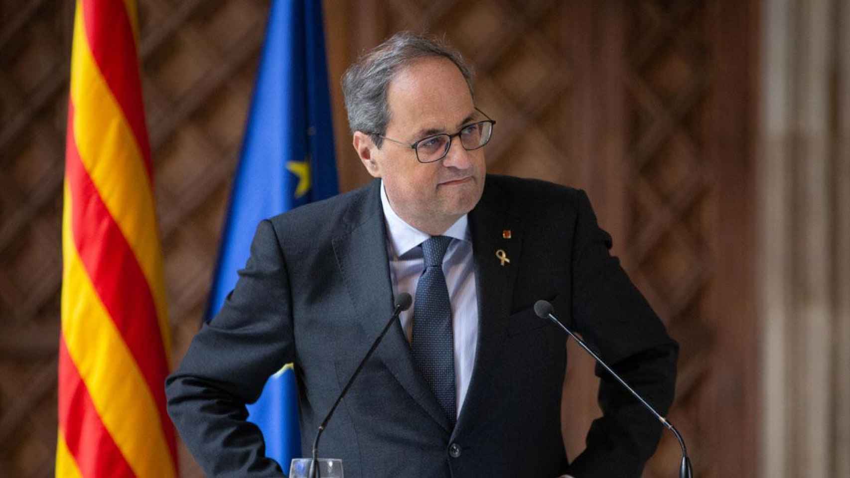 El presidente del Govern, Quim Torra, en el Palau de la Generalitat / EUROPA PRESS