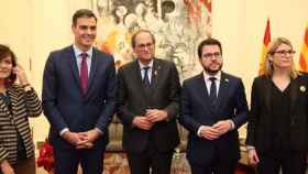 Pedro Sánchez y Quim Torra con ministros y 'consellers' / GOVERN