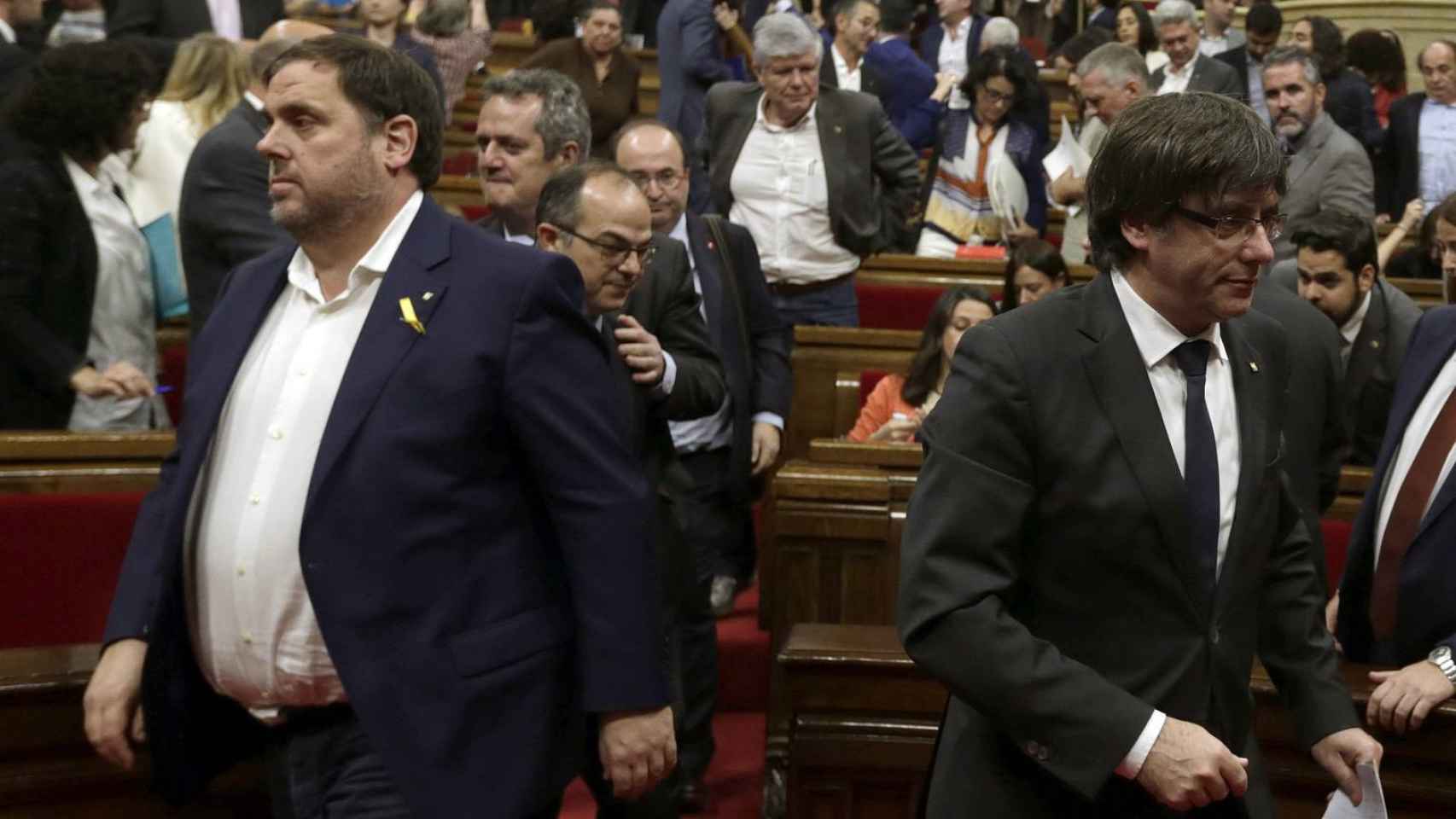 Oriol Junqueras y Carles Puigdemont en una imagen de archivo / EFE