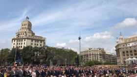 El rey Felipe VI y otras autoridades en el acto de homenaje a las víctimas de los atentados del 17A / EP