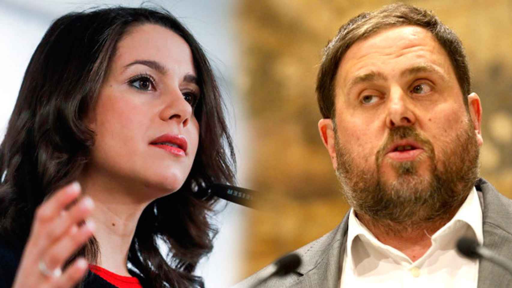 La candidata a la presidencia de la Generalitat de Cs, Inés Arrimadas y Oriol Junqueras, candidato de ERC / EFE