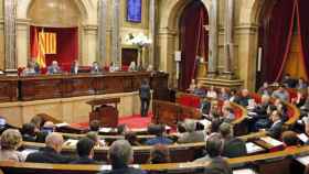 Pleno de investidura de Carles Puigdemont, presidido por Carme Forcadell.