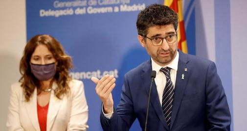 Jordi Puigneró y Laura Vilagrà tras la comisión bilateral / EUROPA PRESS