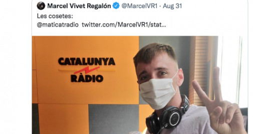 Marcel Vivet, tras fichar como tertuliano de Catalunya Ràdio / TWITTER