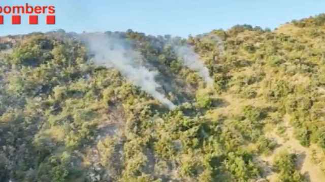 Imagen del incendio de Áger (Lleida) desde el aire / Cedida