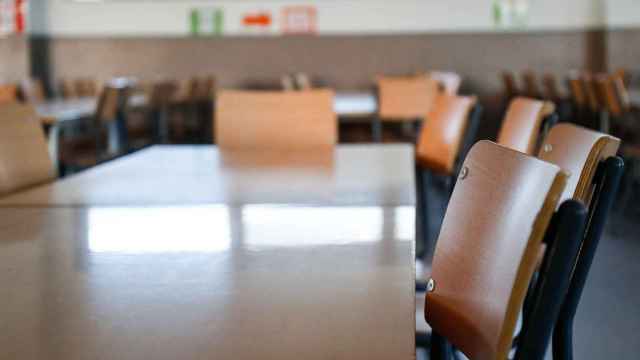 El comedor de una de las escuelas que abren hoy en Barcelona y Lleida / EP