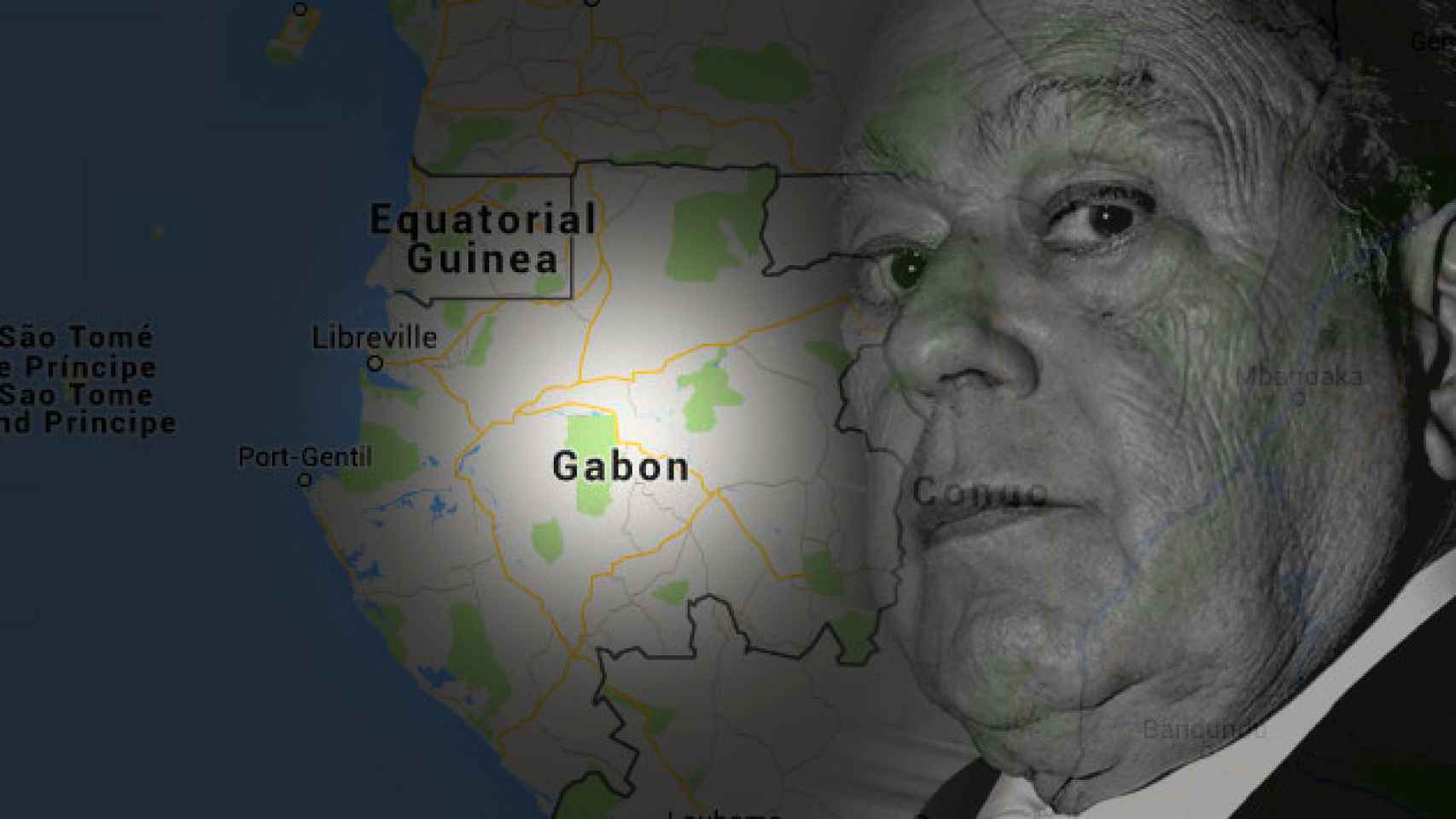 Jordi Pujol y el mapa de Gabón en África / CG