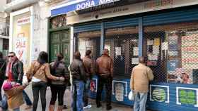 Doña Manolita, de Madrid, una de las administraciones de lotería más famosas de España.