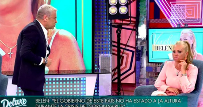 Jorge Javier y Belén Esteban se enzarzan en una tremenda discusión en directo / MEDIASET
