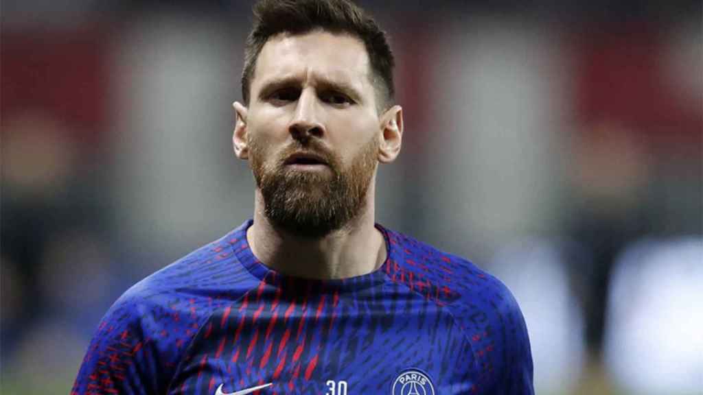 Leo Messi, durante un calentamiento con el Paris Saint-Germain / REDES