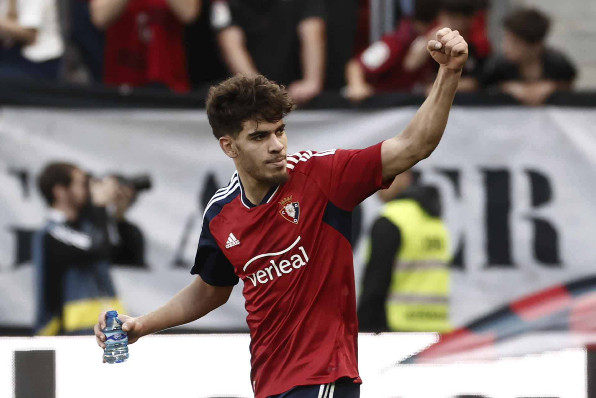 Abde Ezzalzouli, tras marcar el segundo gol de Osasuna al Elche / EFE