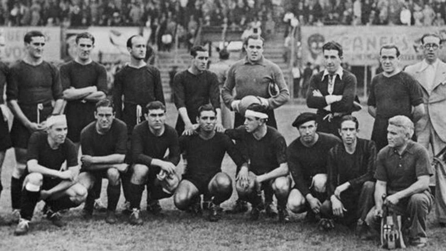 Los jugadores del FC Barcelona en la gira por Estados Unidos en 1937 / Redes