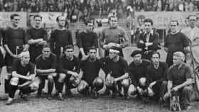 Los jugadores del FC Barcelona en la gira por Estados Unidos en 1937 / Redes