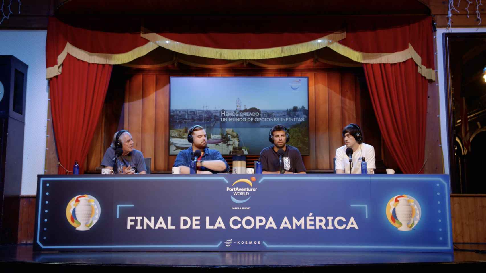 Gerard Piqué e Ibai Llanos en un momento de la retransmisión de la final de la Copa América / twitch.tv/ibai