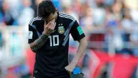 Una foto de Leo Messi durante el Mundial de Rusia en un partido con Argentina / EFE