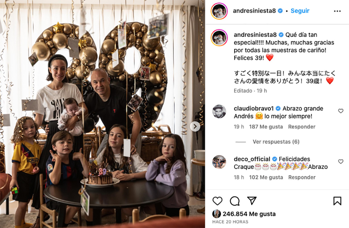 Andrés Iniesta celebra su 39 cumpleaños con su familia en Japón / REDES