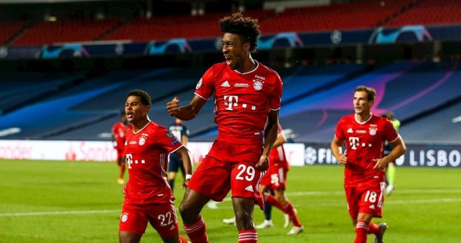 Kingsley Coman celebra su gol ante el Bayern / EFE