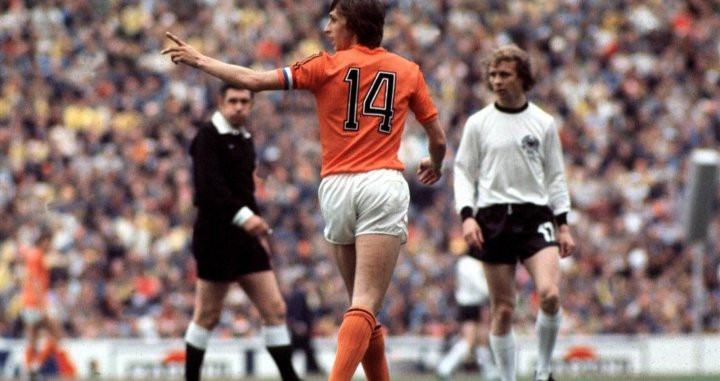 Johan Cruyff en la final del Mundial de 1974