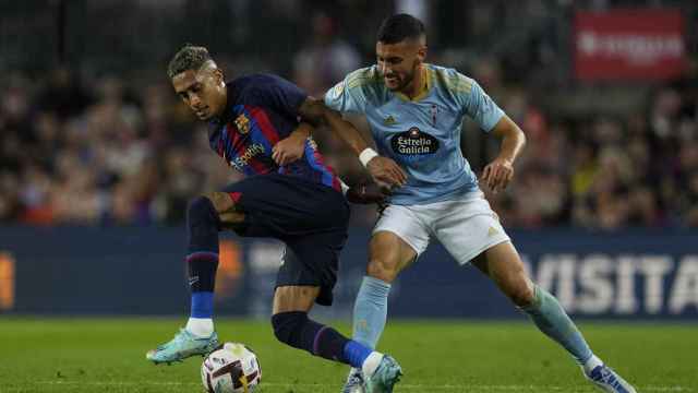 Raphinha durante el Barça-Celta / EFE