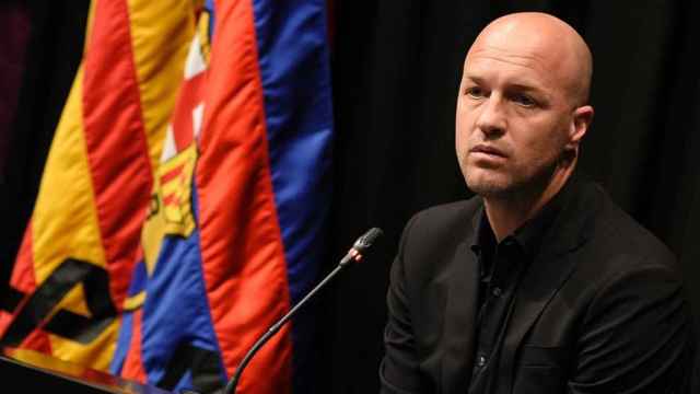 Jordi Cruyff durante un acto del Barça / EFE