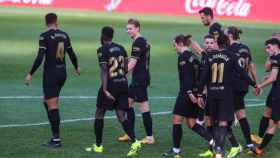 Los jugadores del Barça, celebrando un gol contra el Elche | EFE