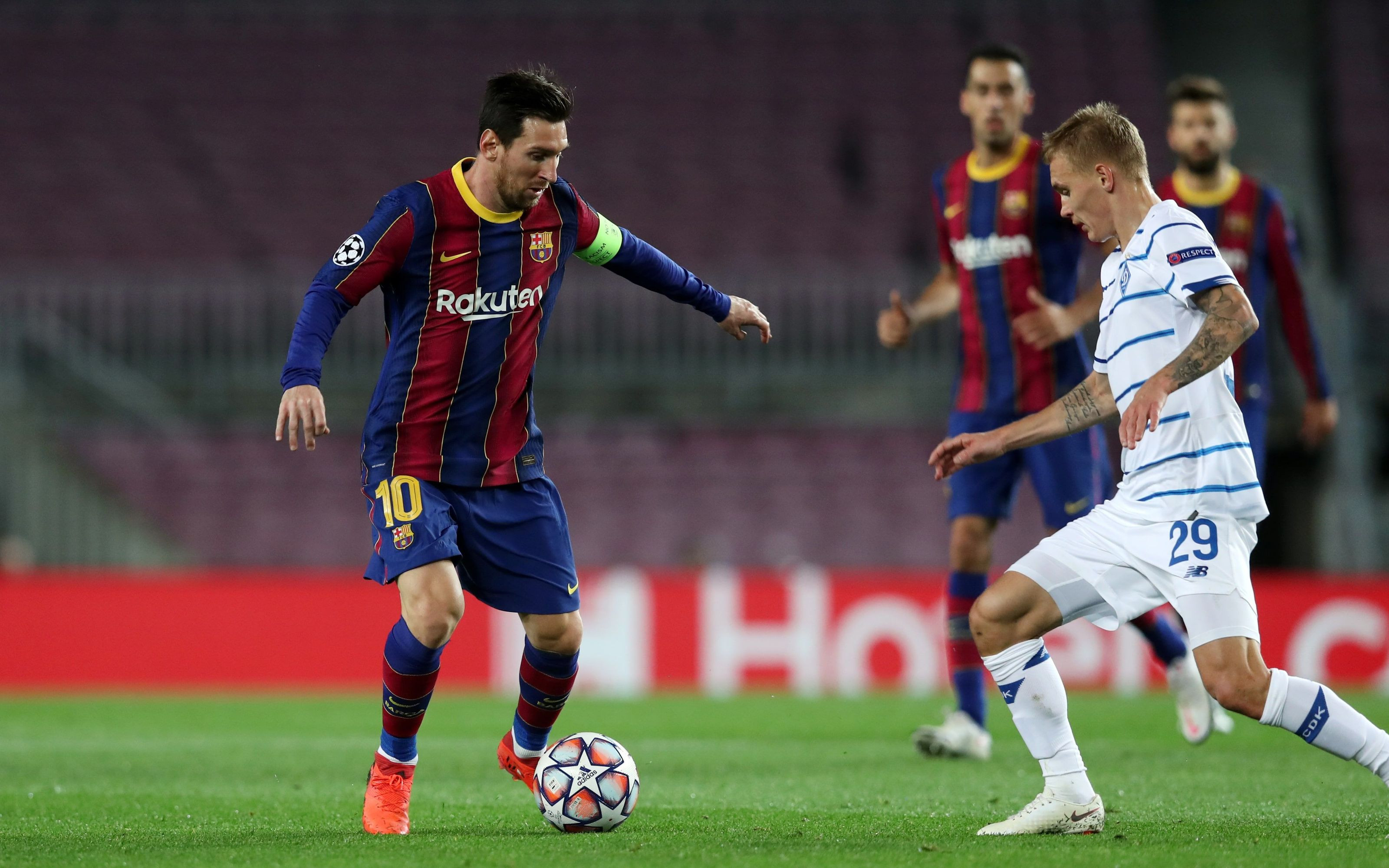 Leo Messi con el Barça contra el Dinamo de Kiev / FC Barcelona