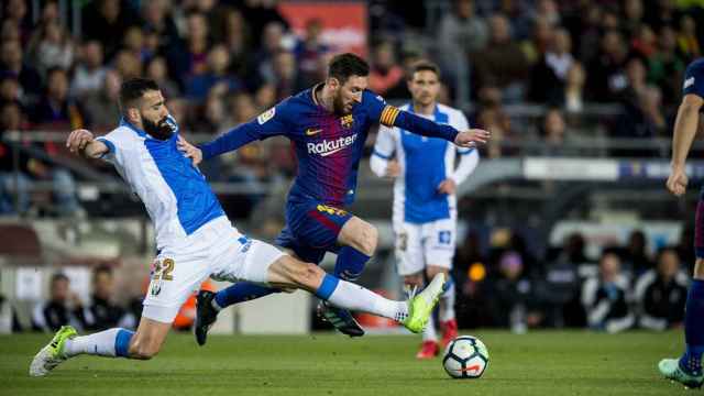 Messi, en un partido contra el Leganés | EFE