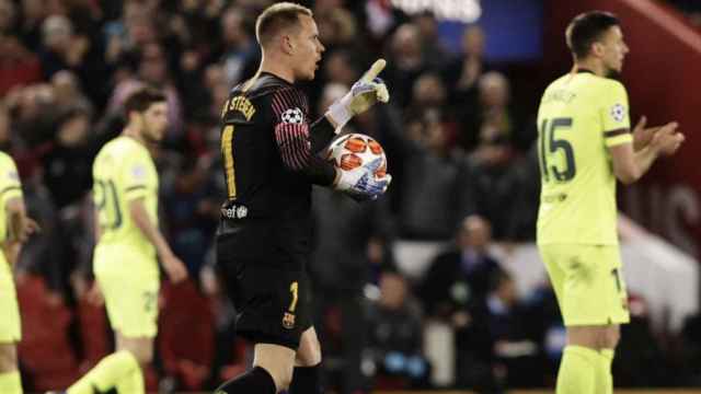 Una foto de Marc André Ter Stegen frente al Liverpool / FCB