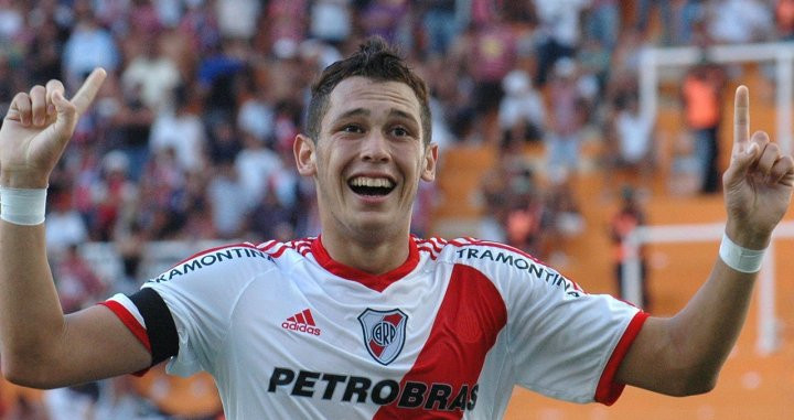 Ocampos celebra un gol de River Plate / EFE