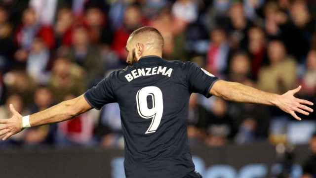 Karim Benzema celebra un gol del Real Madrid / EFE